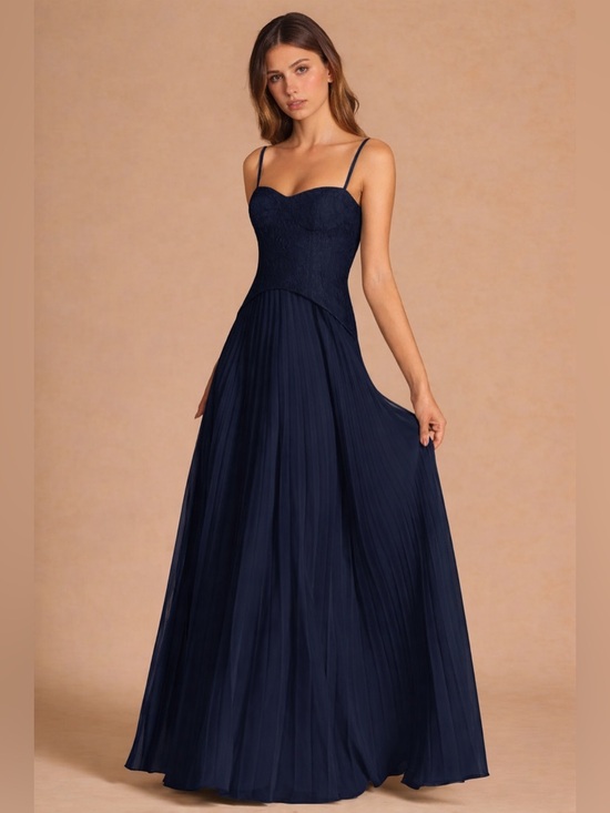 Azazie Dresses & Skirts - Daphine Navy Maxi Dress Size 6
